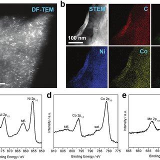 A Df Tem Image B Stem Image And Corresponding Edx Elemental