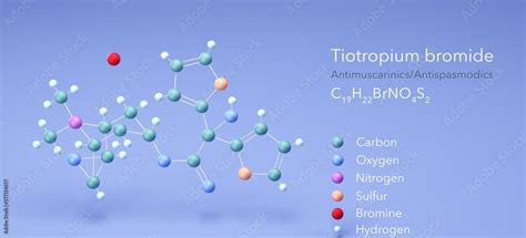 tiotropium bromide molecule, molecular structures, Antimuscarinics ...