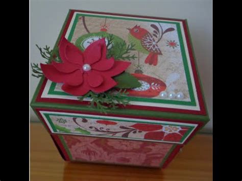 ~Christmas explosion gift box ~ Tutorial - YouTube