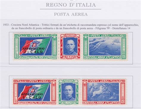 Italia Regno 1933 Posta Aerea Crociera Nord Atlantica Catawiki