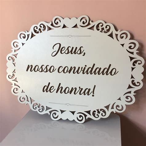 Placa Arabesco Para Casamento Mdf Branco Frase 2 Elo7