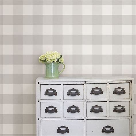 NU2691 Farmhouse Plaid Peel And Stick Wallpaper By NuWallpaper