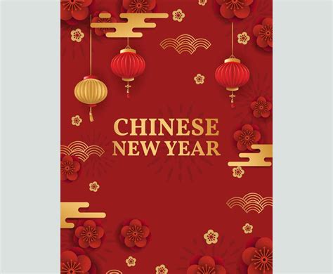 Chinese New Year Template Poster Vector Art & Graphics | freevector.com