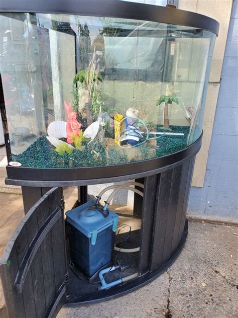 100 Gallon Corner Fish Aquarium For Sale In Tacoma WA OfferUp