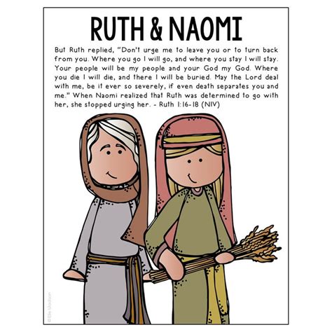 Ruth And Naomi Bible Story Coloring Page Activity Sunday School Lesson