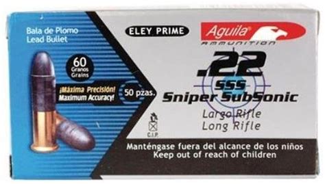 Aguila Rimfire Ammo Special Products 22 Sniper Subsoniclong Rifle Subsonic Lead Solid Point