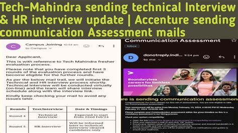 Tech Mahindra Sending Technical Interview Updates Accenture Sending