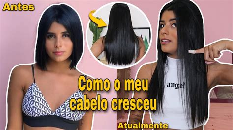 COMO MEU CABELO CRESCEU TÃO RÁPIDO contei tudo Projeto Rapunzel