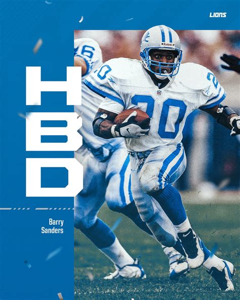 Detroit Griot On Twitter RT Lions Happy Birthday BarrySanders