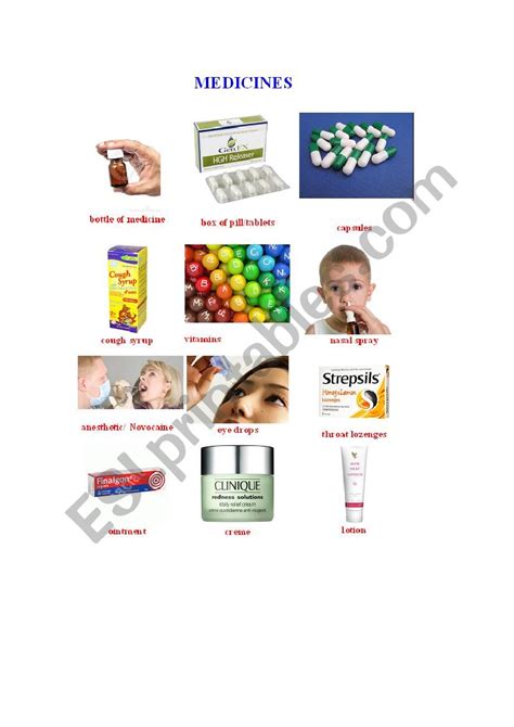 Medicines Esl Worksheet By Korova Daisy