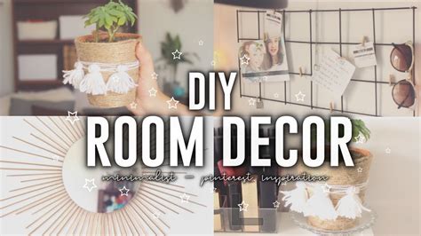 Diy Room Decor Minimalist And Pinterest Inspiration Fr • Youtube