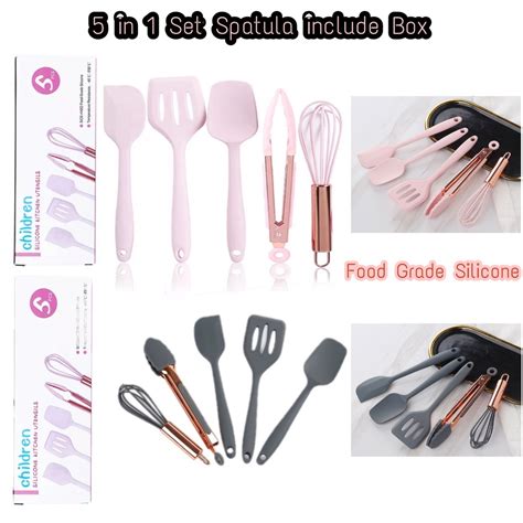 Jual Spatula Set Mini Silicon Alat Masak Tahan Panas Peralatan Dapur