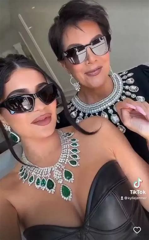 Kylie Jenner Sizzles With Mum Kris In Tight Matching Latex Plunge