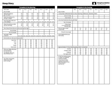 Sleep Diary How And Why You Should Keep One Sleep Foundation
