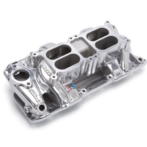 Edelbrock 75251 Rpm Air Gap Dual Quad Intake Manifold Sbc