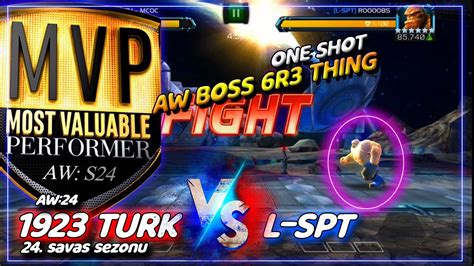 MVP BOSS ONESHOT SAVAŞLARIN KRALIYLA 6R3 THING BOSS ONE SHOT ATTIM