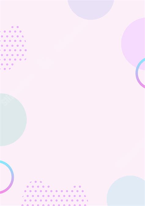 Geometric Design With Light Pink Waves And Polka Dots Page Border