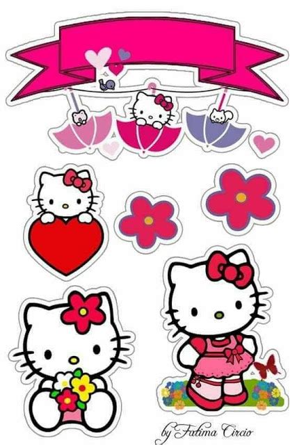 Hello Kitty Free Printable Cake Toppers Bolo Da Hello Kitty Hello