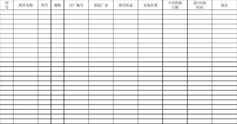 特种设备附件台账皖交安 22word文档在线阅读与下载免费文档