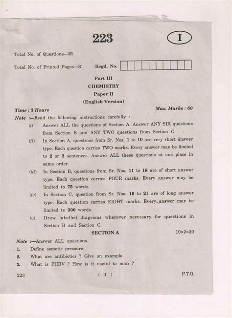 Ap Inter 2nd Year Chemistry Ii Em May 2018 General Question Paper