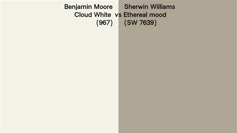 Benjamin Moore Cloud White 967 Vs Sherwin Williams Ethereal Mood SW