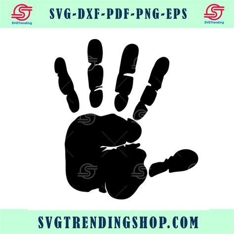 Hand svg free free vector files, hand print svg, instant download ...