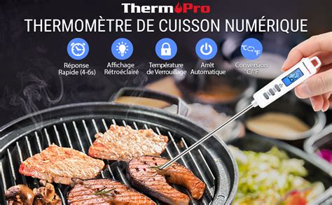 ThermoPro TP01SW Thermometre Cuisine à Lecture Instantané avec Longue