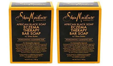 Set Of 2 Shea Moisture African Black Soap Eczema Therapy Bar Soap 5