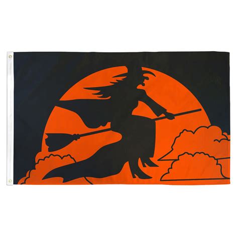 Halloween Witch Flag - 3ft x 5ft Printed Polyester