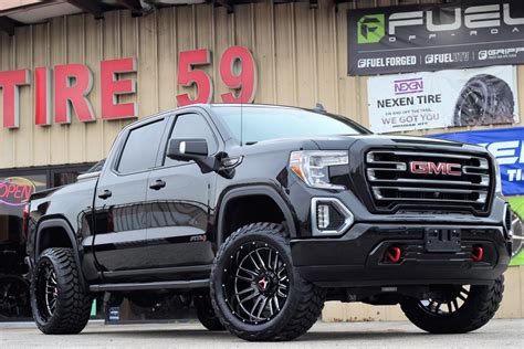 Gmc Sierra At Black Hartes Metal Whipsaw Wheel Front