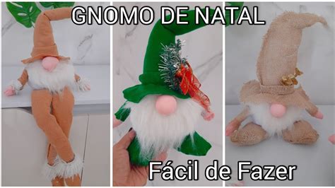 GNOMO DE NATAL FÁCIL DE FAZER YouTube