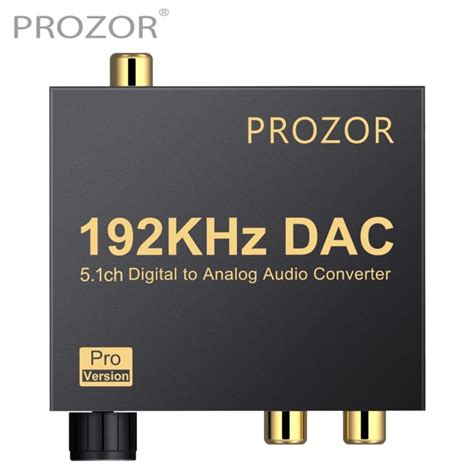 PROZOR 5 1ch Digital To Audio Converter 192kHz DAC Converter Optical