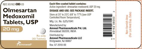 Olmesartan Medoxomil Tablet Film Coated