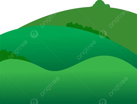 Lush Green Hills Transparent Vector Free Clipart Green Clipart Hills