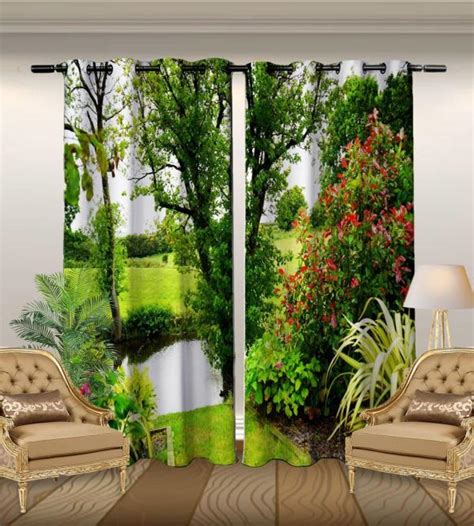 Jamuwal Nature Scene Polyester Polyester Blend Solid Digital Print