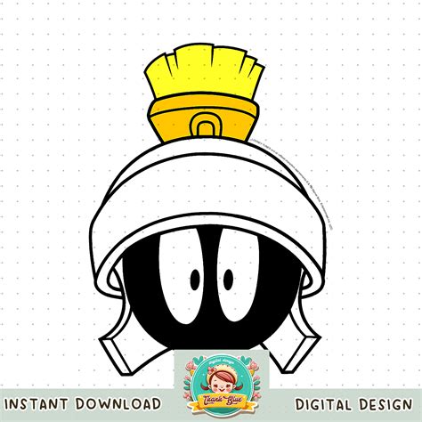 Looney Tunes Marvin Martian Face Portrait Png Digital Downl Inspire