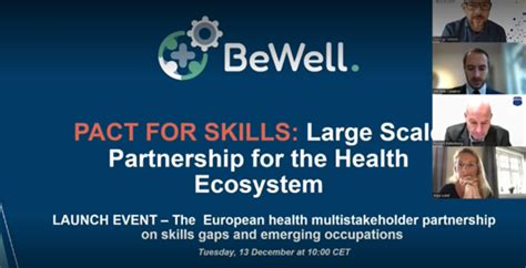 BeWell Project Launched The European Pact For Skills Large Scale