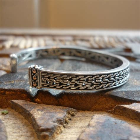 sterling silver cuff woven silver cuff thin sterling silver etsy