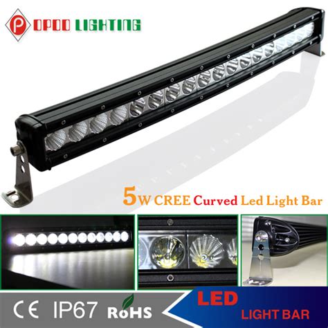 New Super Slim 5w Cree Single Row Curved Offroad Led Light Bars Led