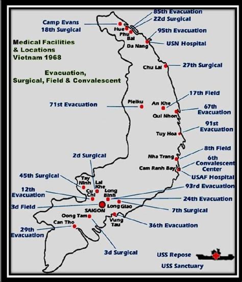 101st Airborne Vietnam Firebases Map