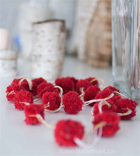 How To Make An Easy Pom Pom Garland DIY With A Fork Sustain My