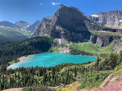 Taken today in Glacier National Park, Montana [OC] [2436x1125] : r