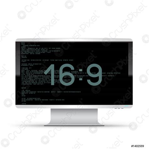 16 a 9 monitor fondo blanco - vector de stock 1402559 | Crushpixel