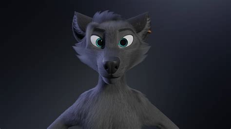 Fenrir Anthro Wolf - 3D Model by CM Studios