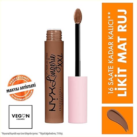 NYX Likit Mat Ruj Lip Lingerie Xxl Matte Liquid Lipstick Hot Caramelo Fiyatları Özellikleri ve