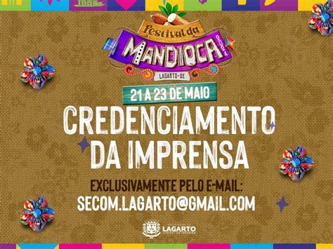 Festival Da Mandioca 2024 Prefeitura De Lagarto Divulga Datas Para O