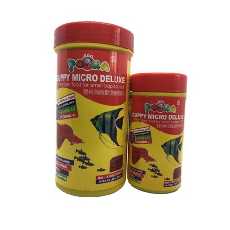 Topka Guppy Micro Delux Fish Food 45g110g Shopee Malaysia