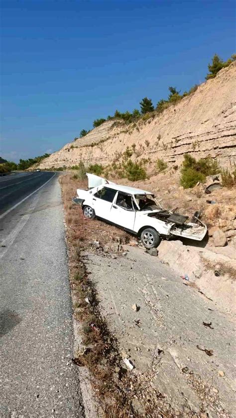 Antalya da Otomobil Takla Attı Sürücü Yaralandı Haberler