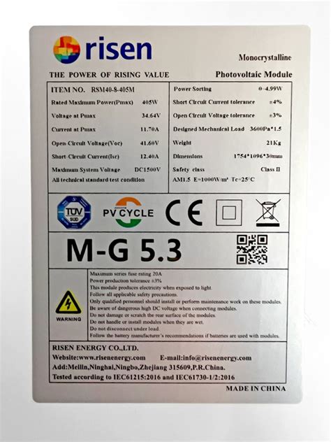 Zonnepanelen Risen Solar Risen Titan S Black Frame 405W 405Wp