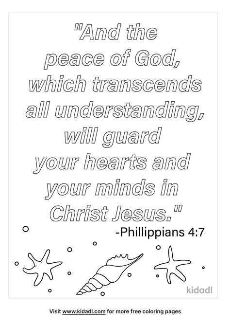 Free Philippians 4 7 Coloring Page Coloring Page Printables Kidadl